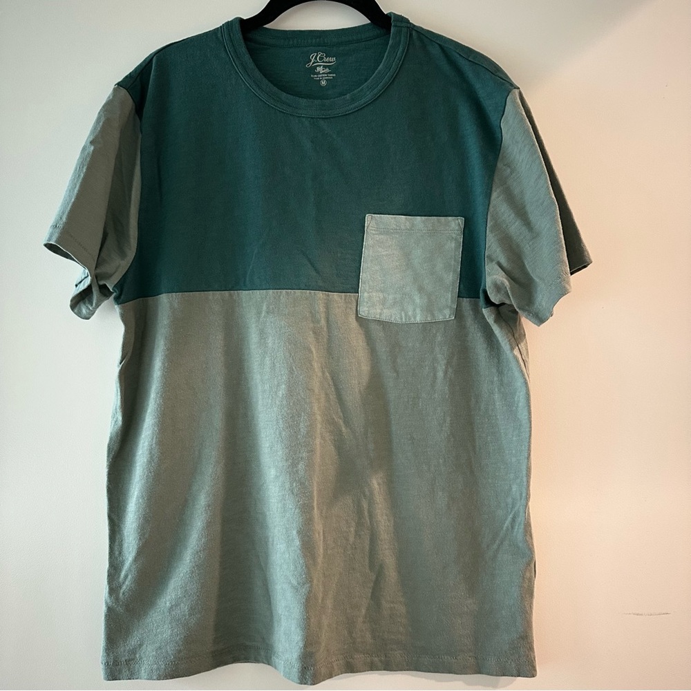 J.crew Men Slub cotton pocket T-shirt in colorblock | Size M